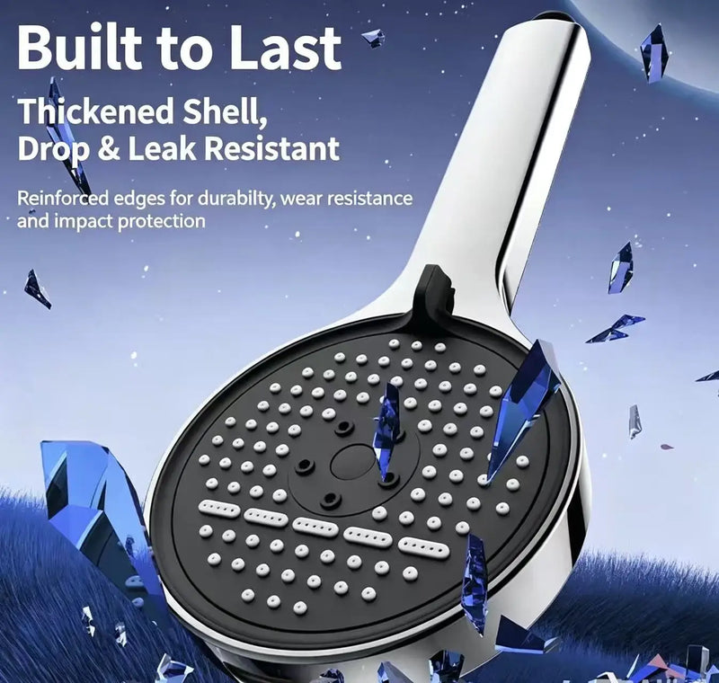 Large Panel High-Pressure Handheld Showerhead Pressure Boosting Coarse Hole Universal Showerhead for Enhanced Bathing Experience