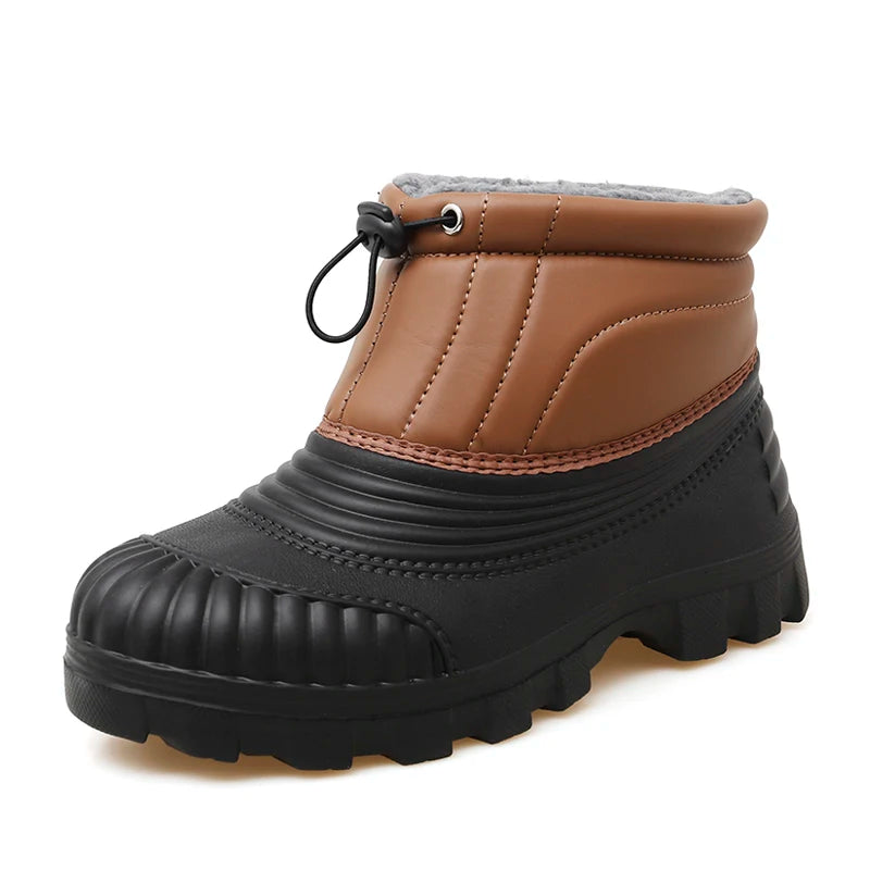 Men's classic retro casual snow boots winter new light warm velvet cotton boots soft sole non-slip comfort outdoor walking boots