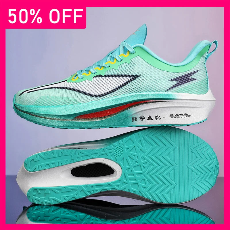 Unisex Sports Shoes Fashion Lace Up Mesh Outdoor Running Shoes New Breathable Lightweight Marathon Sports Tennis Shoes for Men