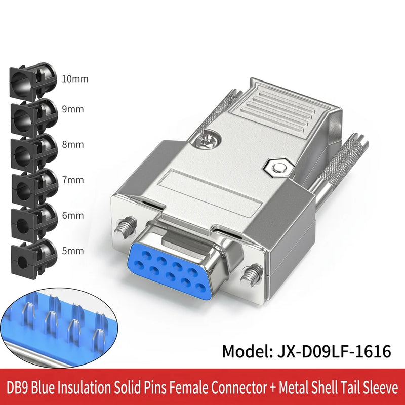 DIVEDEER Industrial DB9 Male & Female Connectors 9-Pin RS232/485 Serial Port COM Adapter Plug
