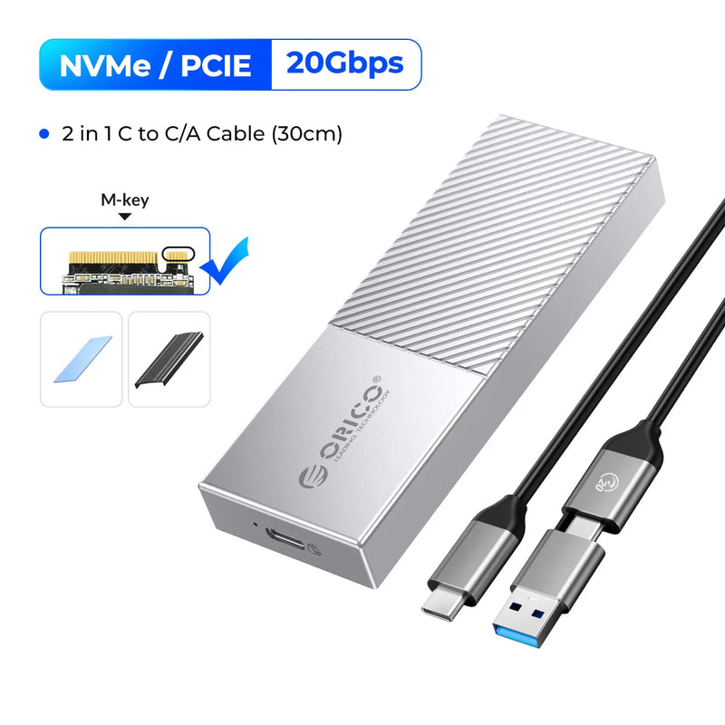 ORICO USB4 NVMe SSD Enclosure 40Gbps PCIe3.0x4 Aluminum M.2 SSD Case Compatible with Thunderbolt 3 4 USB3.2 USB 3.1 3.0 Type-C