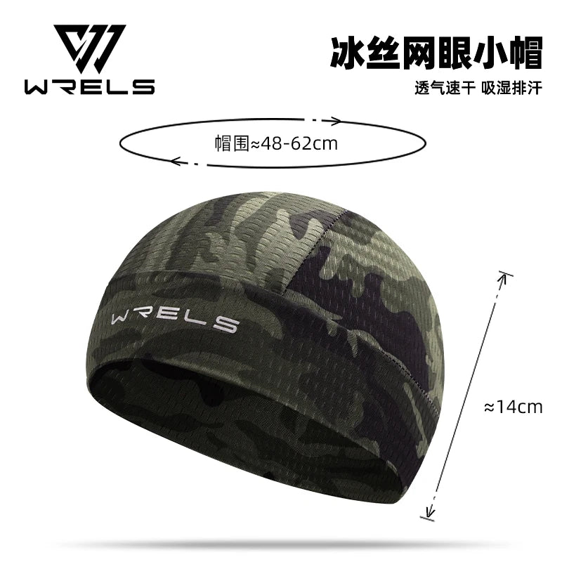 WRELS Motorcycle Cycling Cap Quick Dry Breathable Moisture Wicking Sports Cold Cap Absorbent Breathable Hat Under Helmets Thin