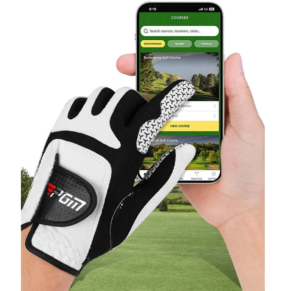 Professional Golf Gloves Microfiber Cloth Fabric Breathable Non-Slip Club Swing Putting Training Glove ST037