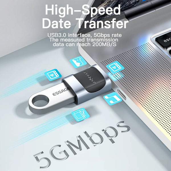 ឧបករណ៍ភ្ជាប់ Essager OTG ប្រភេទ C ទៅ USB មីក្រូ USB ទៅប្រភេទ C OTG USB ទៅប្រភេទ C សម្រាប់ Macbook Xiaomi HUAWEI Samsung OTG Connector