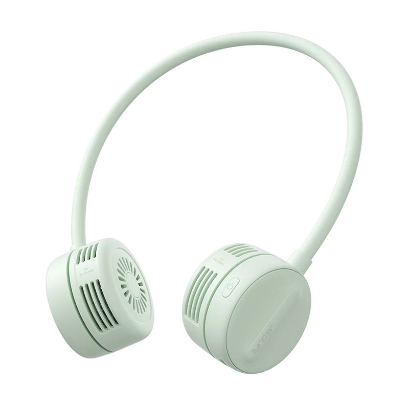 JISULIFE USB Portable Neck Fan 360°Adjustable Bladeless Neck Fan USB Rechargeable Flexible Hose Hands Free Fan Around Neck