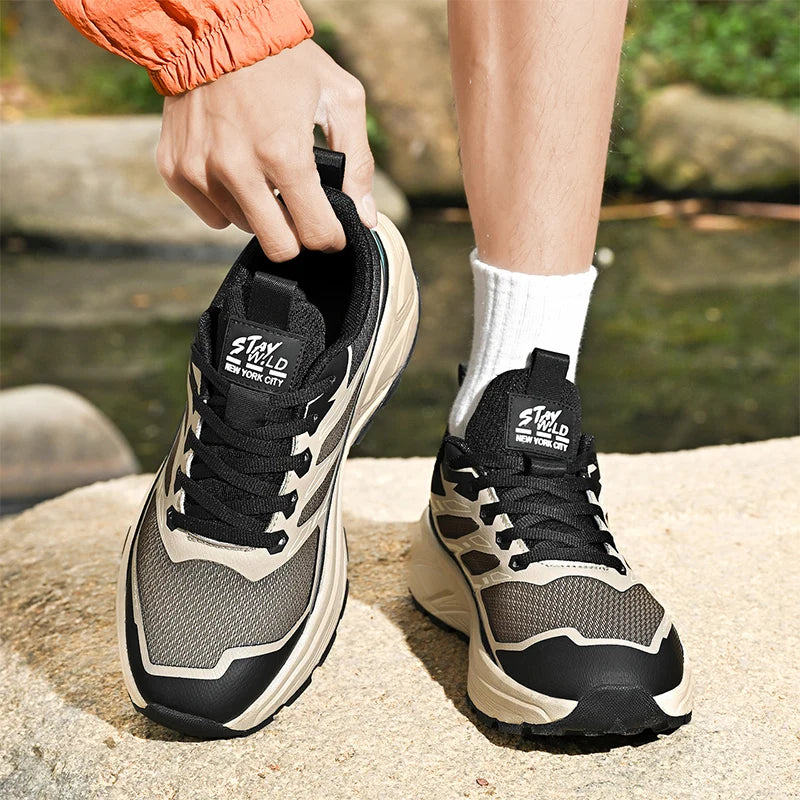 Men's high-quality sports casual shoes Four Seasons new breathable city outdoor hiking shoes fashion anti-slip walking sneakers