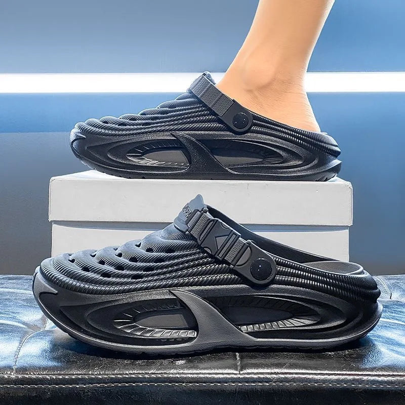 Men's Fashionable Breathable Sandals Summer Wear Thick Sole Anti-Slip Wear-Resistant Beach Sandals for Comfortable Footwear