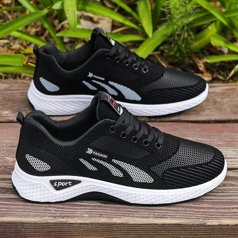 Men's concise mesh breathable lightweight casual sports shoes summer outdoor comfort soft sole running shoes male walk sneakers