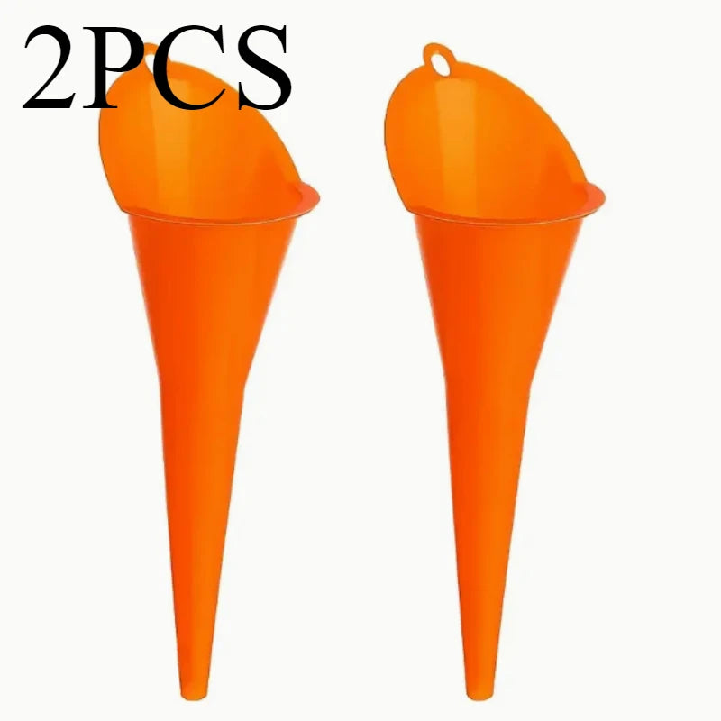 Car Long Handle Funnel Gasoline Fuel Tool Splashproof Plastic Oil Jug Motorcycle Fuel Tool，Long handled splash proof oil funnel