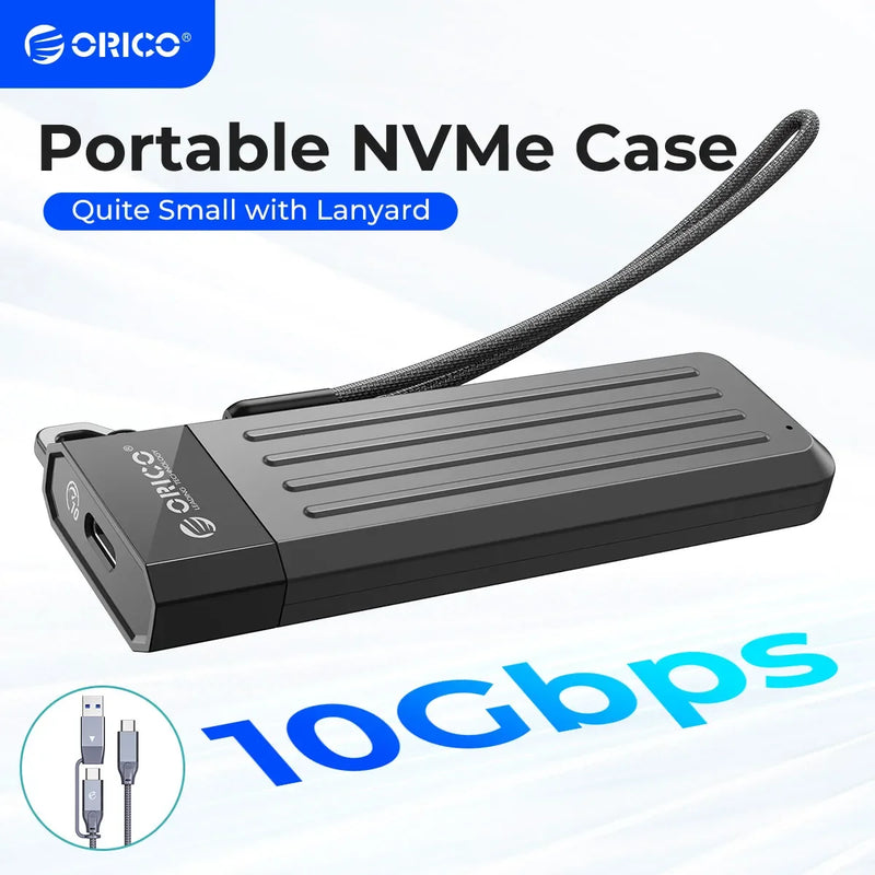 ORICO USB Type C Gen2 10Gbps M.2 SSD Case: NVMe/PCIe, SATA NGFF 6Gbps Enclosure