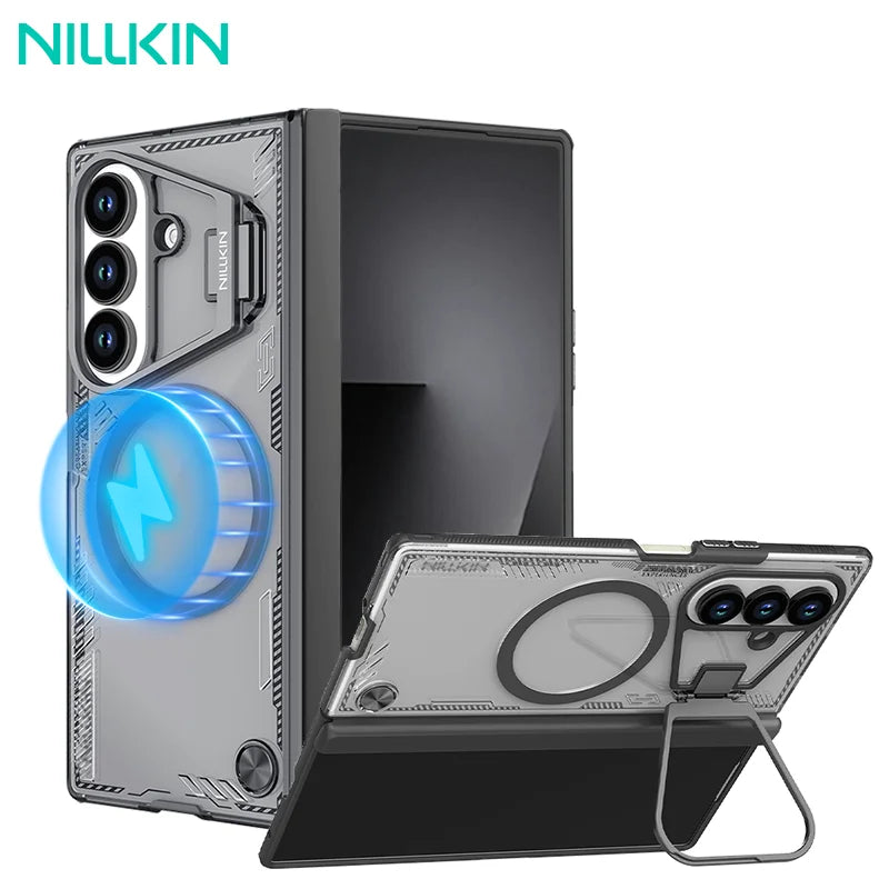 NILLKIN Magsafe Case For Samsung Galaxy Z Fold 7 5G Magnetic Iceblade Prop With Camera Holder Back Cover for Samsung Z Fold 7