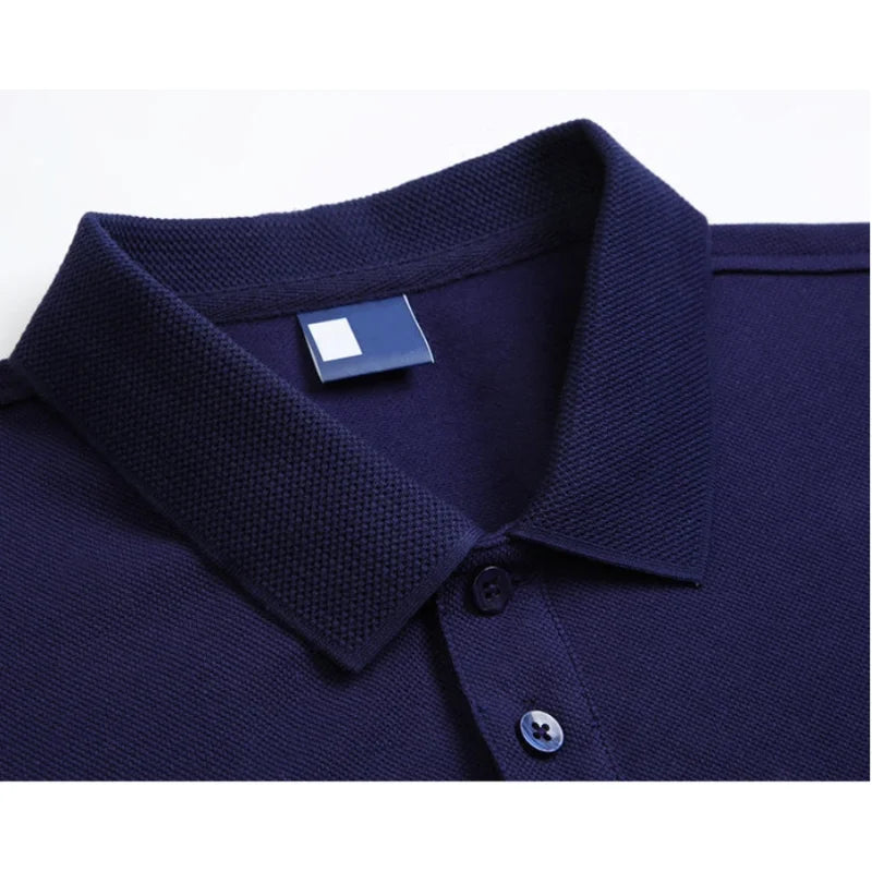 Soft skin-friendly short-sleeved POLO shirt  250G High-quality island cotton custom logo work uniform busines and casual
