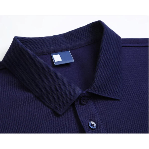 Soft Skin-Friendly Short-Sleeved POLO Shirt  250G High-Quality Island Cotton Custom Logo Work Uniform Busines And Casual