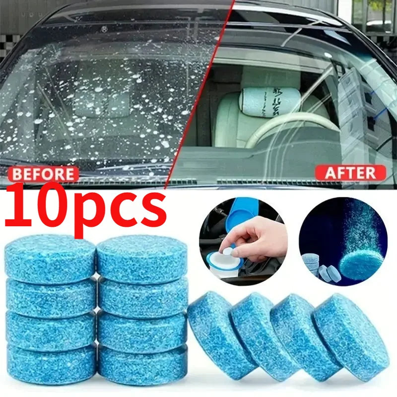 10/20pcs Car Windshield Cleaner Tablets, Effervescent Glass Washer Concentrate, All-Season Washer Fluid,Keep the glass clean