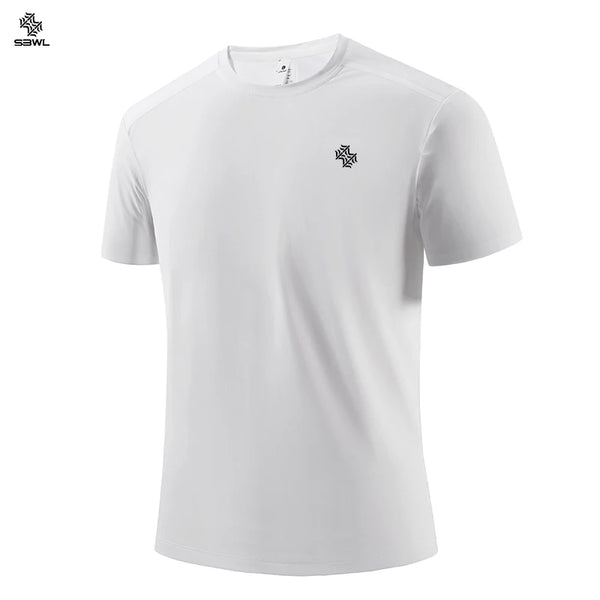 SBWL 2026 Summer Men's New High Quality Outdoor Fitness Running Breathable T-Shirt Fashion Light Fast Dry Short Sleeve Tops