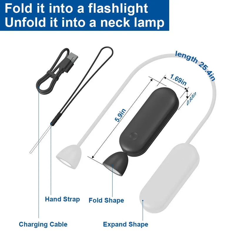 ពិលអាន LED សម្រាប់កីឡាក្រៅផ្ទះ ថែទាំ ជួសជុលរថយន្ត ភ្លើងសិក្សា ចង្កៀងព្យួរក បត់បាន អាចសាកបាន