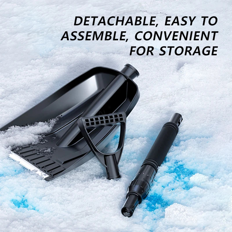 SEAMETAL Detachable Telescopic Winter Snow Ice Shovel Portable ABS Plastic Collapsible Snow Shovel for Outdoor Car Cleaning Tool