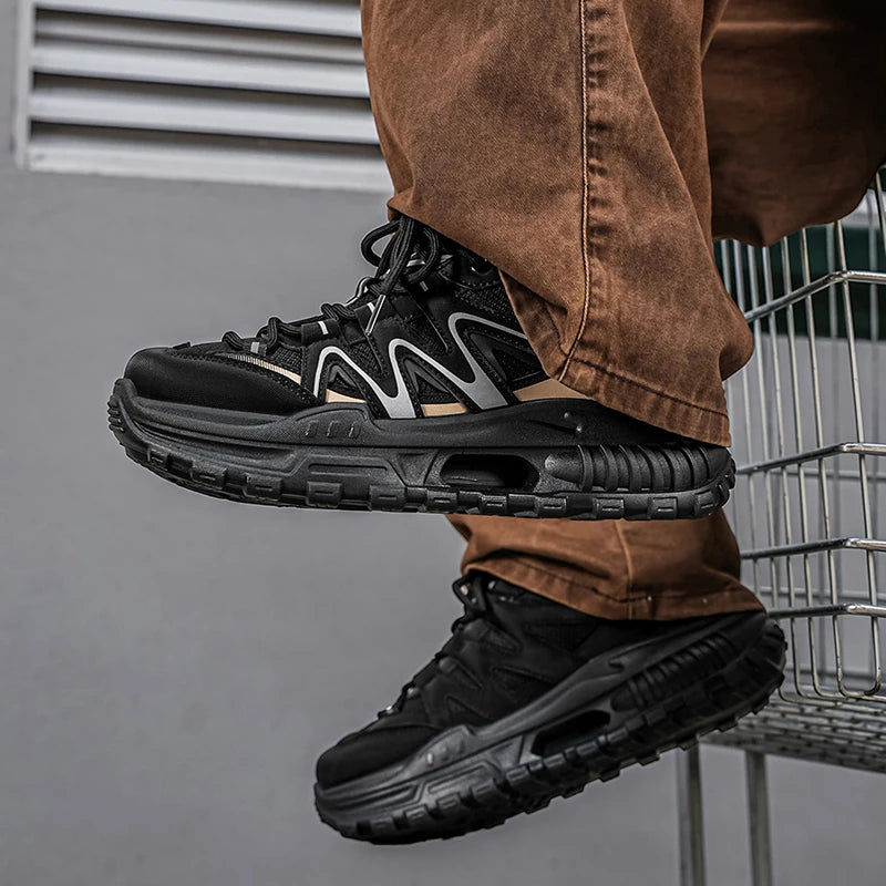 Men's platform casual shoes four seasons breathable light soft-sole comfort walking shoes fashion Joker outdoor running sneakers