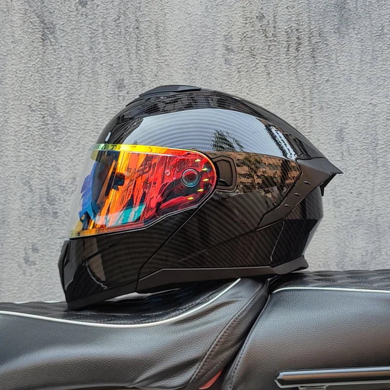 2025 high-quality motorcycle helmet dual lens modular flip helmet Casco para Motos road off-road travel full helmet capacity