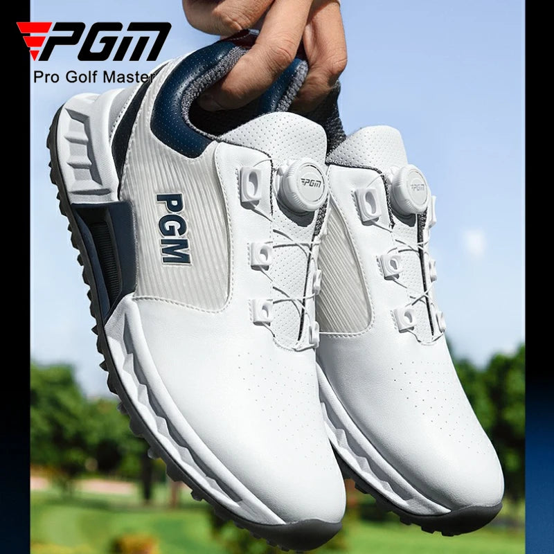 PGM Men Summer Golf Shoes Cushioning Rebound Waterproof Knob Shoelaces Outdoor Sports Sneakers XZ438