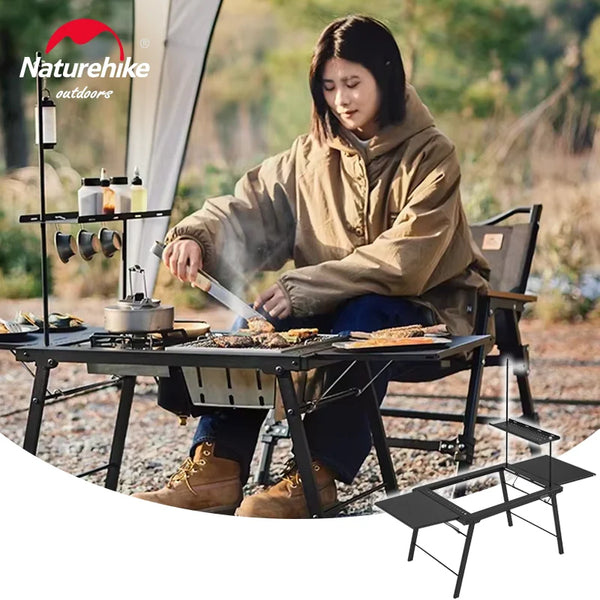 Naturehike IGT Folding Table Outdoor BBQ Camping Supplies Picnic Light Stove Fishing Barbecue IGT Customized Holiday For Family