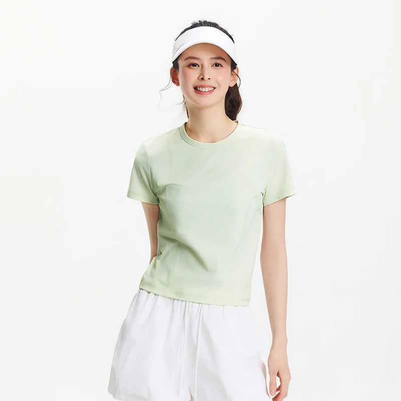 Semir Quick-Dry Short Sleeve T-Shirt Women Slim Fit UV Protection 2025 New Summer Athletic Top for Running or Gym Workouts