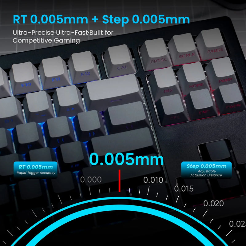 Akko x Monsgeek FUN87 HE Magnetic Keyboard 88 Keys 80% TKL Layout ARGB RT0.005mm 8K USB Wired Custom Gaming Mechanical Keyboard
