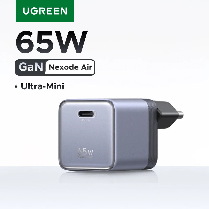 【Ultra Mini】UGREEN Nexode Air 65W GaN Charger PD3.0 QC4.0 PPS For Macbook Pro Laptop iPhone 18 17 Samsung S26 Ultra iPad Tablet