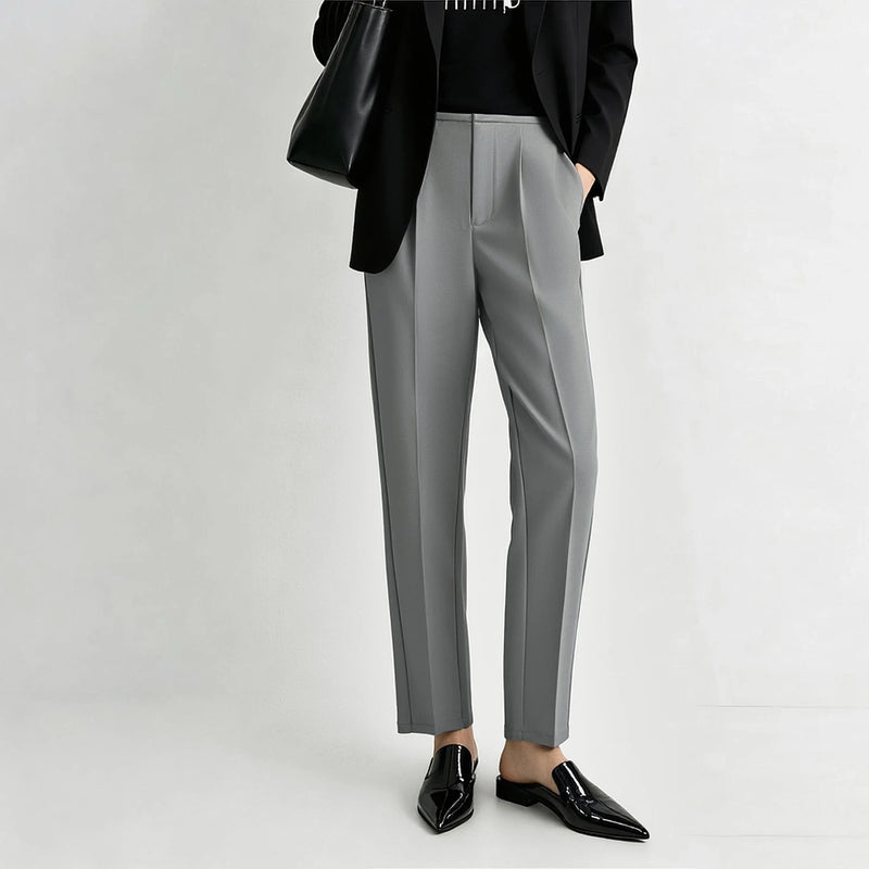 Amii Women's Pants 2026 Autumn New Wrinkle-Free Casual Tapered Trousers Office Lady Versatile Tailored Fit Women Pants 12613005