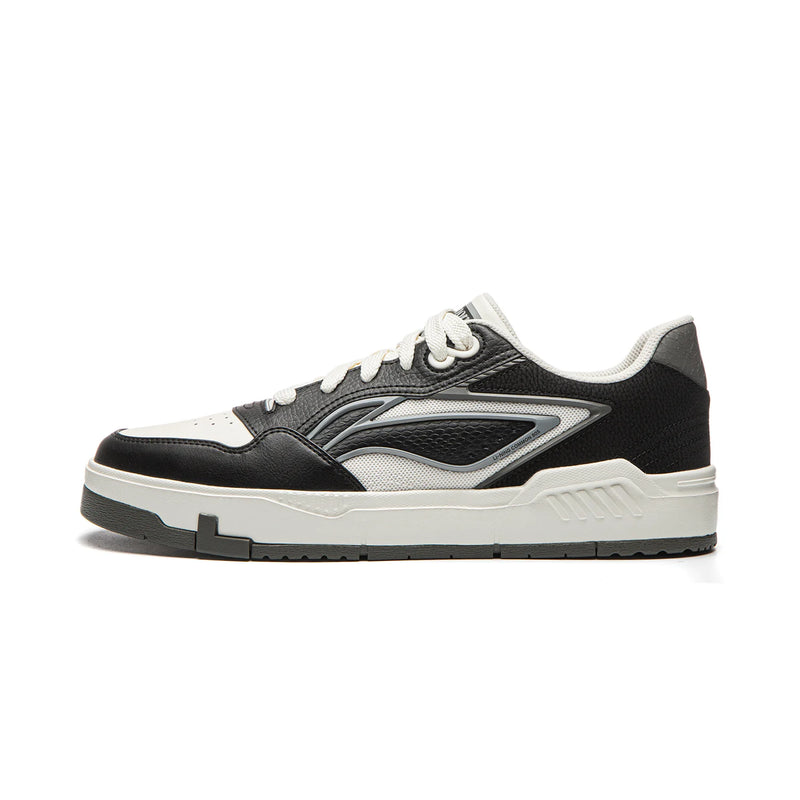 ស្បែកជើងបុរស Li-Ning COMMON 80S Lifestyle ស្បែកជើងកីឡាបែបបុរាណ ងាយស្រួលពាក់ ស្បែកជើងកីឡាបែប LiNing បែបបុរាណ AGCW037
