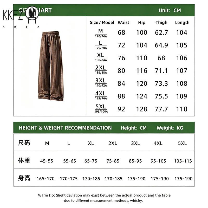 Men Casual Sporty Straight Pants Elastic Drawstring Waist Side Tape Detail Loose Wide Leg Daily Street Garment