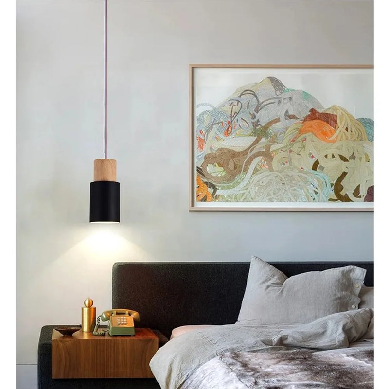 JOYINLED Macaron Chandelier Bedroom Bedside Lamp Modern Nordic Restaurant Ssingle Head Small Bar Counter Small Chandelier LED
