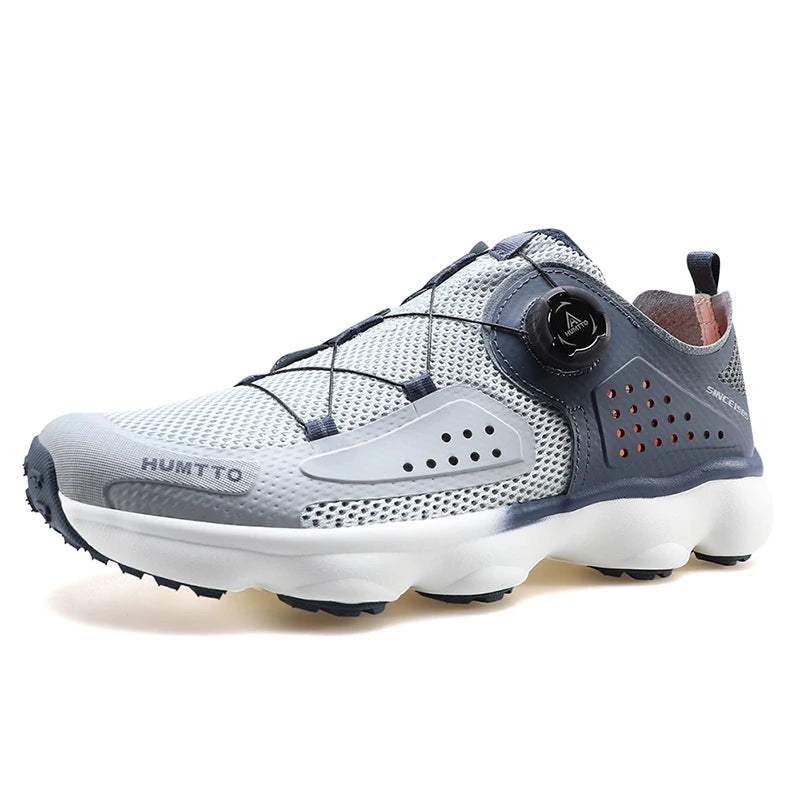 HUMTTO Non-slip Cushioning Trail Running Shoes for Men Breathable Mesh Summer Outdoor Light Sneakers Lace-Up Sport Jogging Shoes