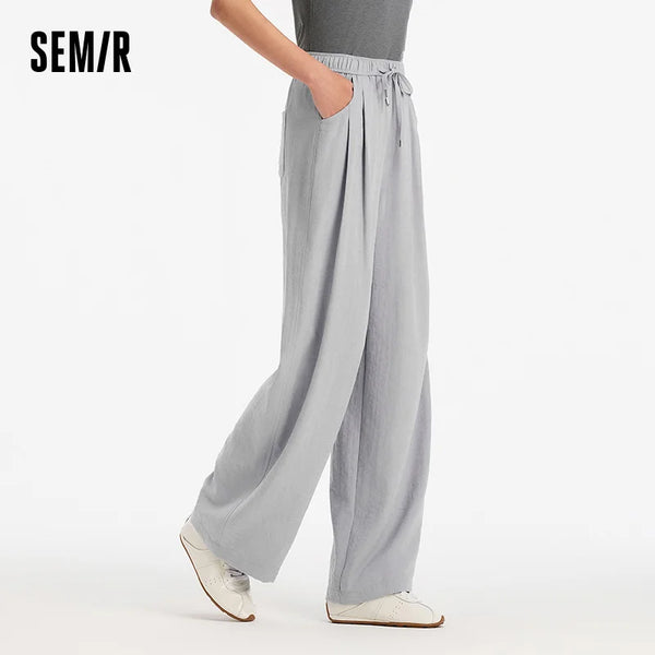 ខោស្ត្រី Semir 2026 ជើងធំទូលាយ ចង្កេះយឺត ទន់ ស្ទីលទីក្រុង ធម្មតា រាល់ថ្ងៃ ទន់ មានផាសុកភាព ប្រចាំថ្ងៃ