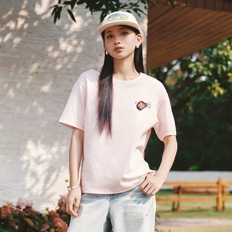 Semir Women Tshirt Cotton Embroidered Fashion Pattern Casual Versatile Top 2026 Summer Simple Style Daily Comfort Wear