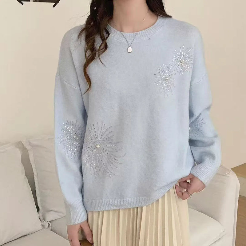 Roupas Feminina Cartoon Printed Knitwear Woman Clothes Spring Autumn Long Sleeve Women's Sweater Pullover Tops Female Jumper