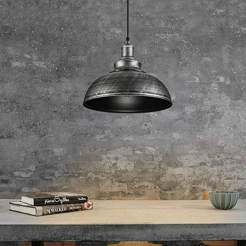 JOYINLED Retro Black Pendant Light Industrial Hanging Lights Metal Barn Farmhouse Kitchen Lighting E27 Ceiling Mount Fixture