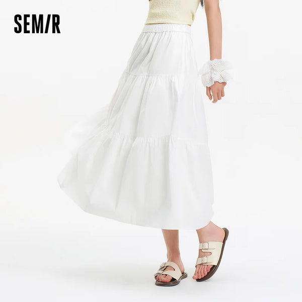សំពត់នារី Semir ឆ្នាំ ២០២៦ ពណ៌ស ចង្កេះយឺត រចនាបថនំខេក ឆើតឆាយ ងាយស្រួលប្រើ ធម្មតា ទន់