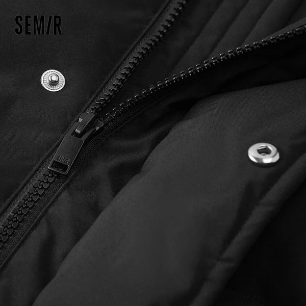 អាវក្រៅ Semir សម្រាប់បុរស កអាវក្រាស់បោះពុម្ពលើរោមចៀម រលុង 2026 សម្រាប់ទីក្រុង ធម្មតា កក់ក្តៅ រចនាប័ទ្មគូស្នេហ៍ សម្រាប់រាល់ថ្ងៃ