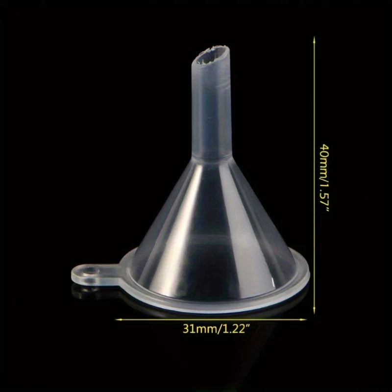 3pcs Mini Funnels,Small Clear Plastic Funnels for Bottle Filling,Perfume,Essential Oils,Arts And Crafts Supplies.Allocation tool
