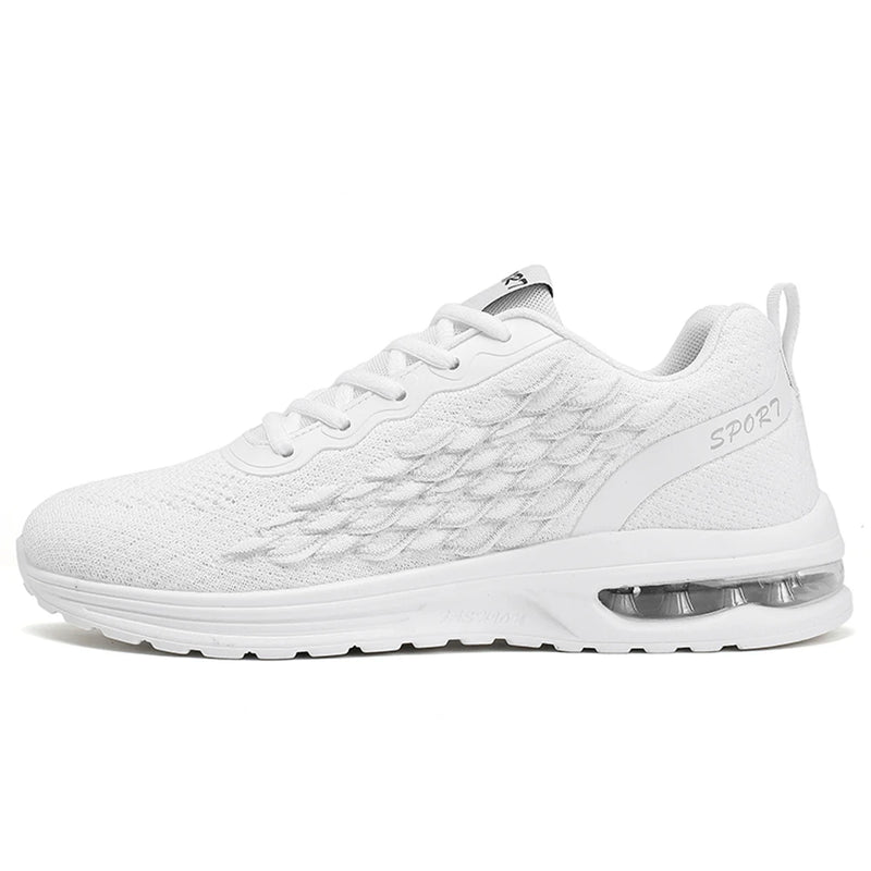 Men women's mesh casual sneakers four seasons new breathable light soft-sole shock-absorbing outdoor couple running sports shoes