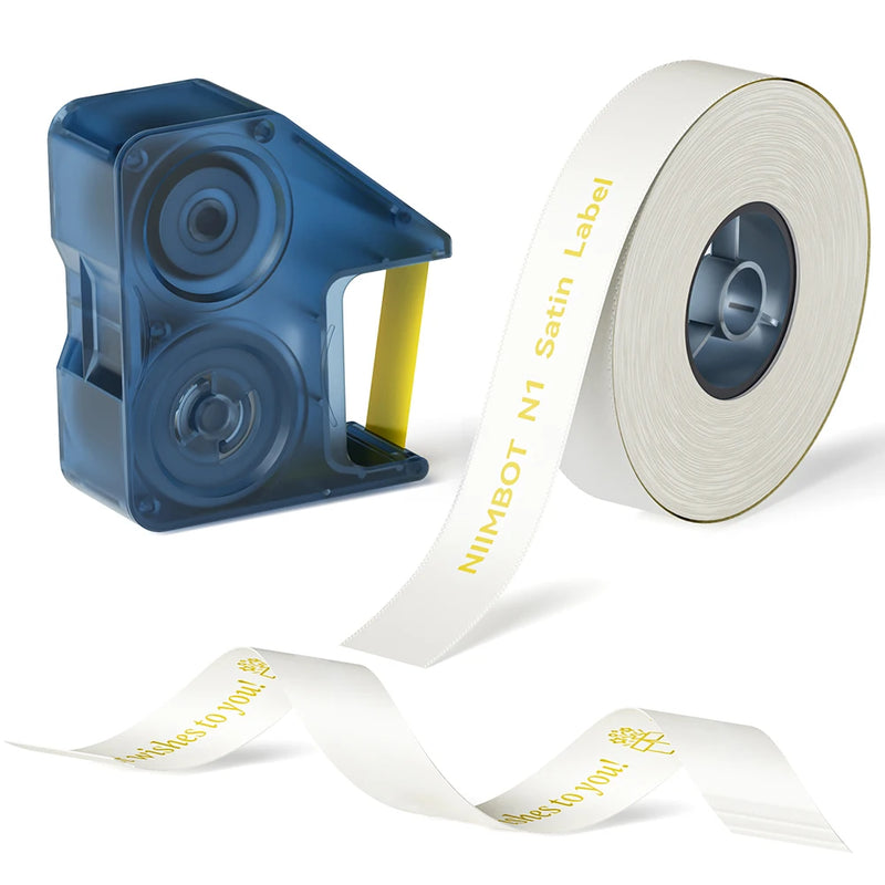 Niimbot N1/B18 PET Label Paper 2 Rolls Scratch-Resistant Tapes Carbon Ribbon Sticker Keep 8-10 Years For Portable Label Printer