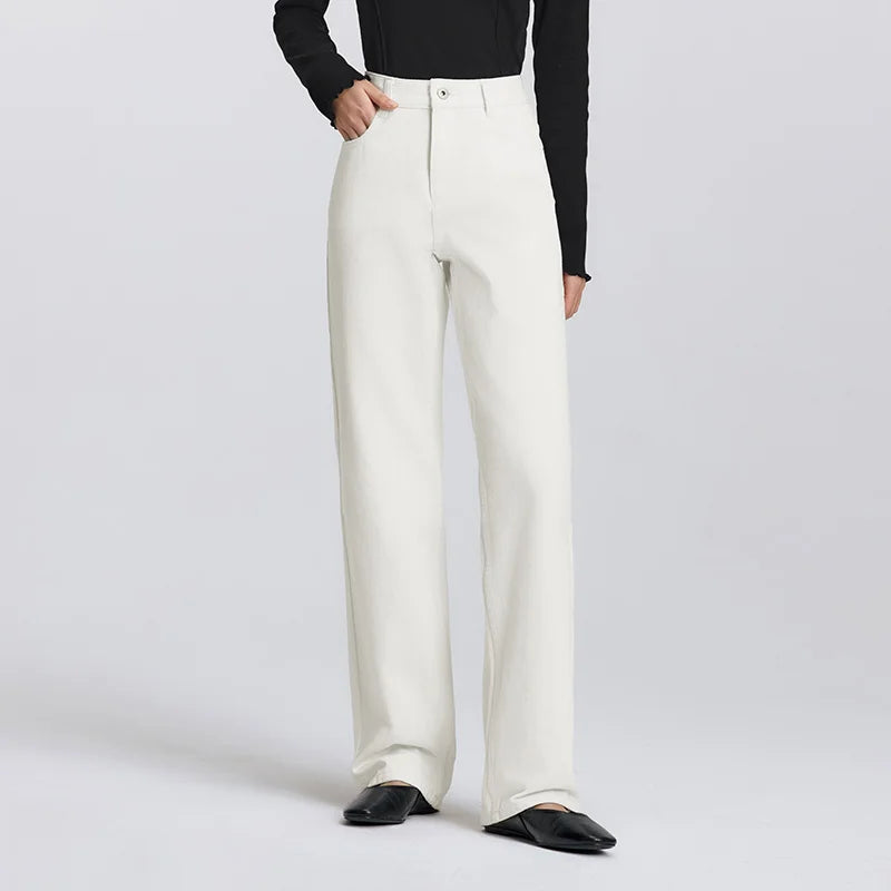 Semir Jeans Women 2026 Spring Solid Casual Comfortable Daily Wear Full Length Basic Stylish Long Trousers Woman