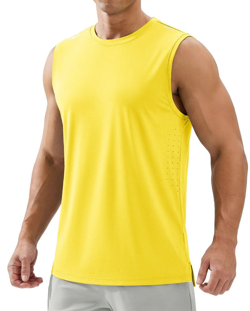 TACVASEN Mens Lightweight Tank Tops Quick Dry Fitness Workout Sleeveless Shirts Summer Muscle Gym Vest Athletic Tank Tops USsize