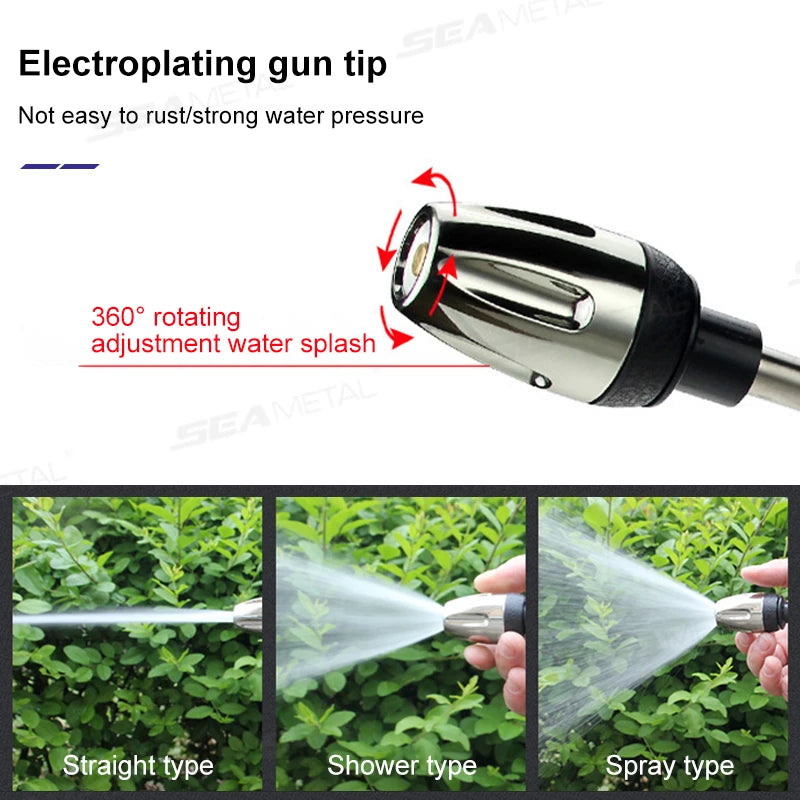SEAMETAL High Pressure Car Water Gun Sprayer Garden Watering Foam Pot Sprinkler Car Wash Water Gun Car Cleaning Washing Tools