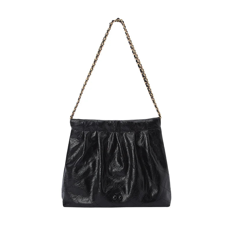 Semir Bag Single Shoulder Bag Women Design Sense Pleated Diamond Chain Bag Elegant Large Capacity Handbag