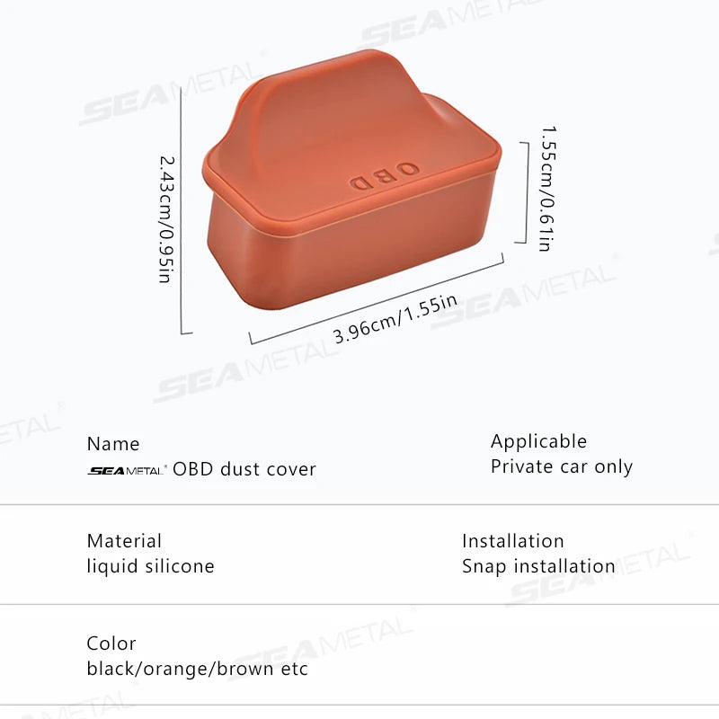 SEAMETAL Silicone Car OBD Port Dust Cover Handle Design OBD Port Lock Protector Sleeve Caps Waterproof Dustproof Car Accessories