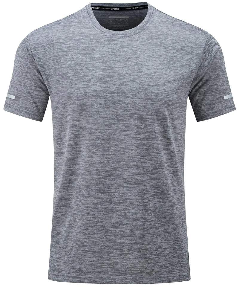TACVASEN Quick Dry Summer T-shirts Mens Running Jogging T-shirts Crew Neck Athlete Sports Gym Fitness Pullover Reflective Shirts