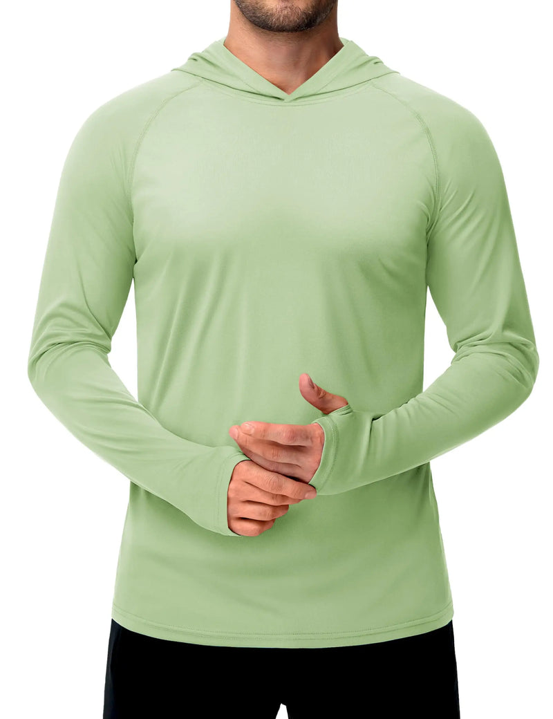 TACVASEN Sun Protection T-Shirts Mens Long Sleeve Hoodie Casual UV-Proof T-Shirts Breathable Lightweight Quick Dry T-Shirts Male