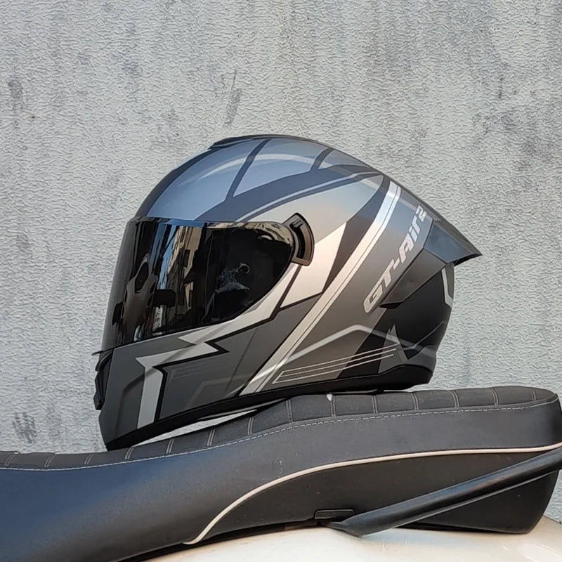 Professional safety double lens racing motorcycle helmet cross country full face helmet capacete DOT approved casco moto
